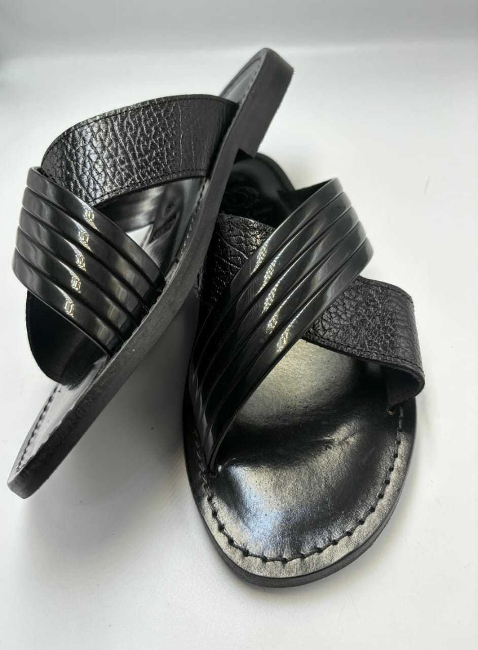 Black Cross Christian Cimmino slippers