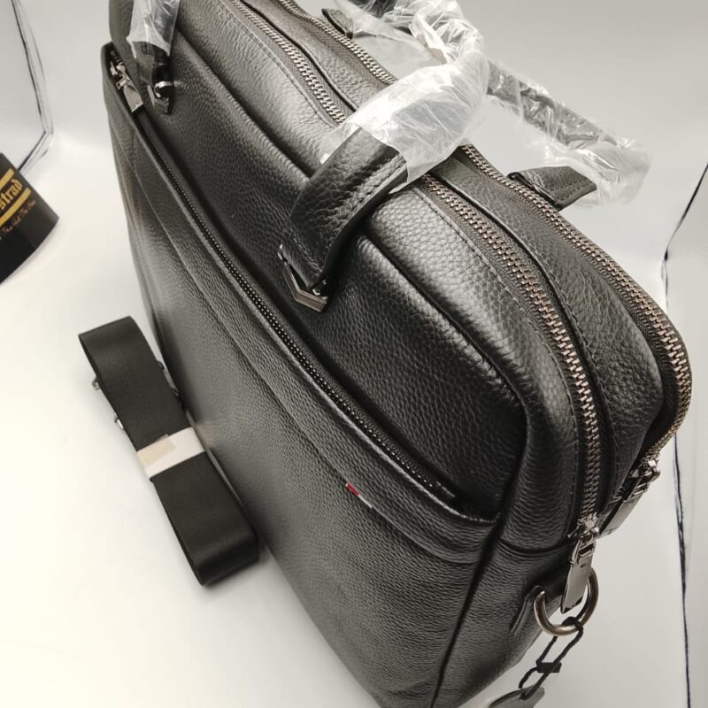 Black leather Laptop Bag